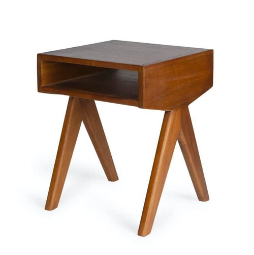 Night Cabin WTH Dark Brown Bedside Table - Pierre Jeanneret Edition