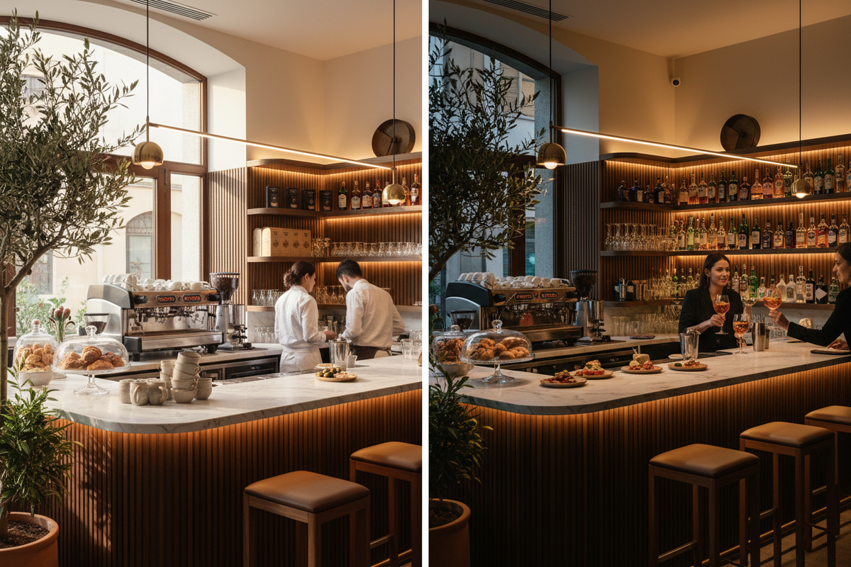 Come progettare un bar: la guida completa per uno spazio che funziona dalla colazione all'aperitivo