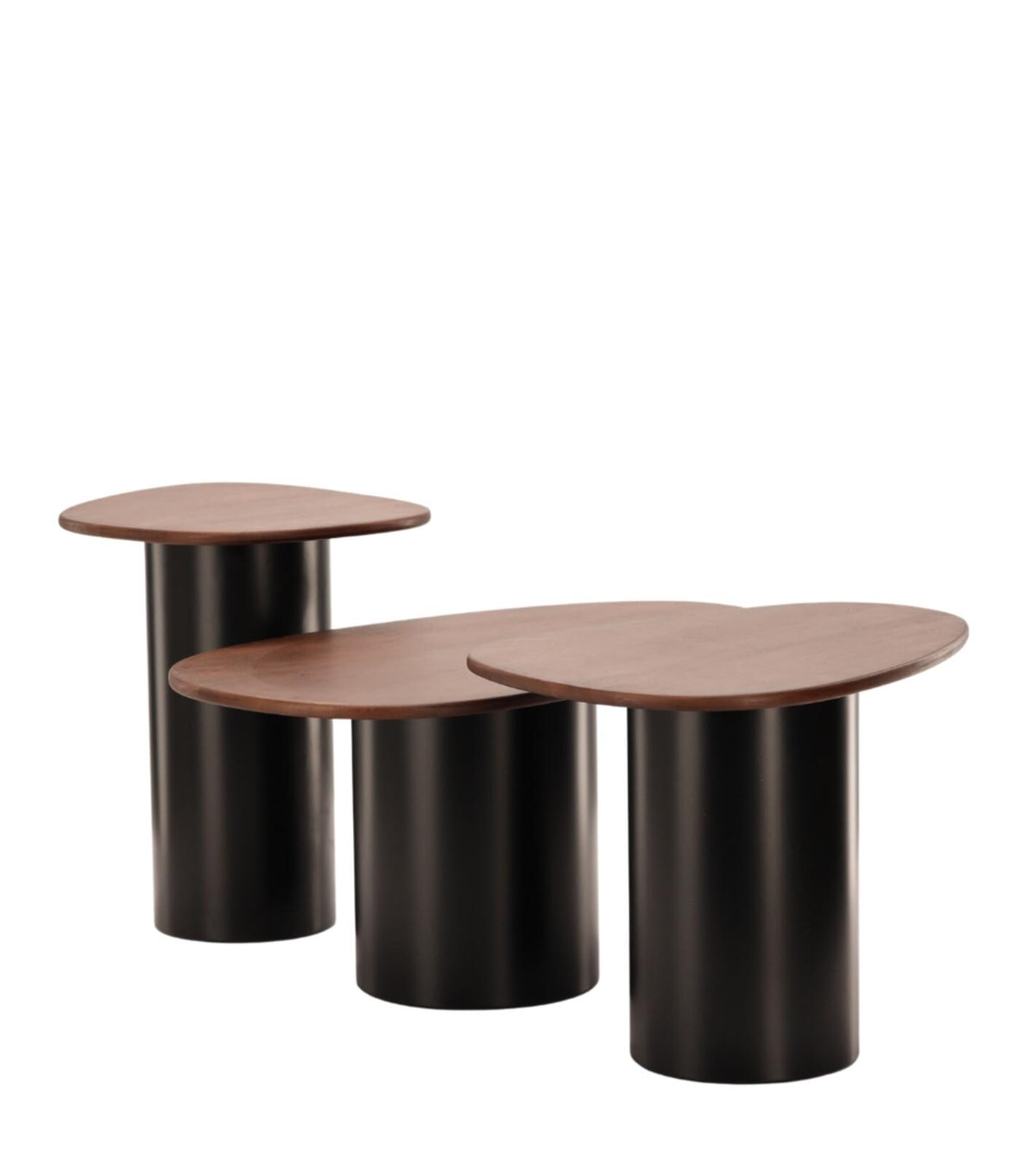 Set di tavolini Vega legno set da 3 73x57xH44cm