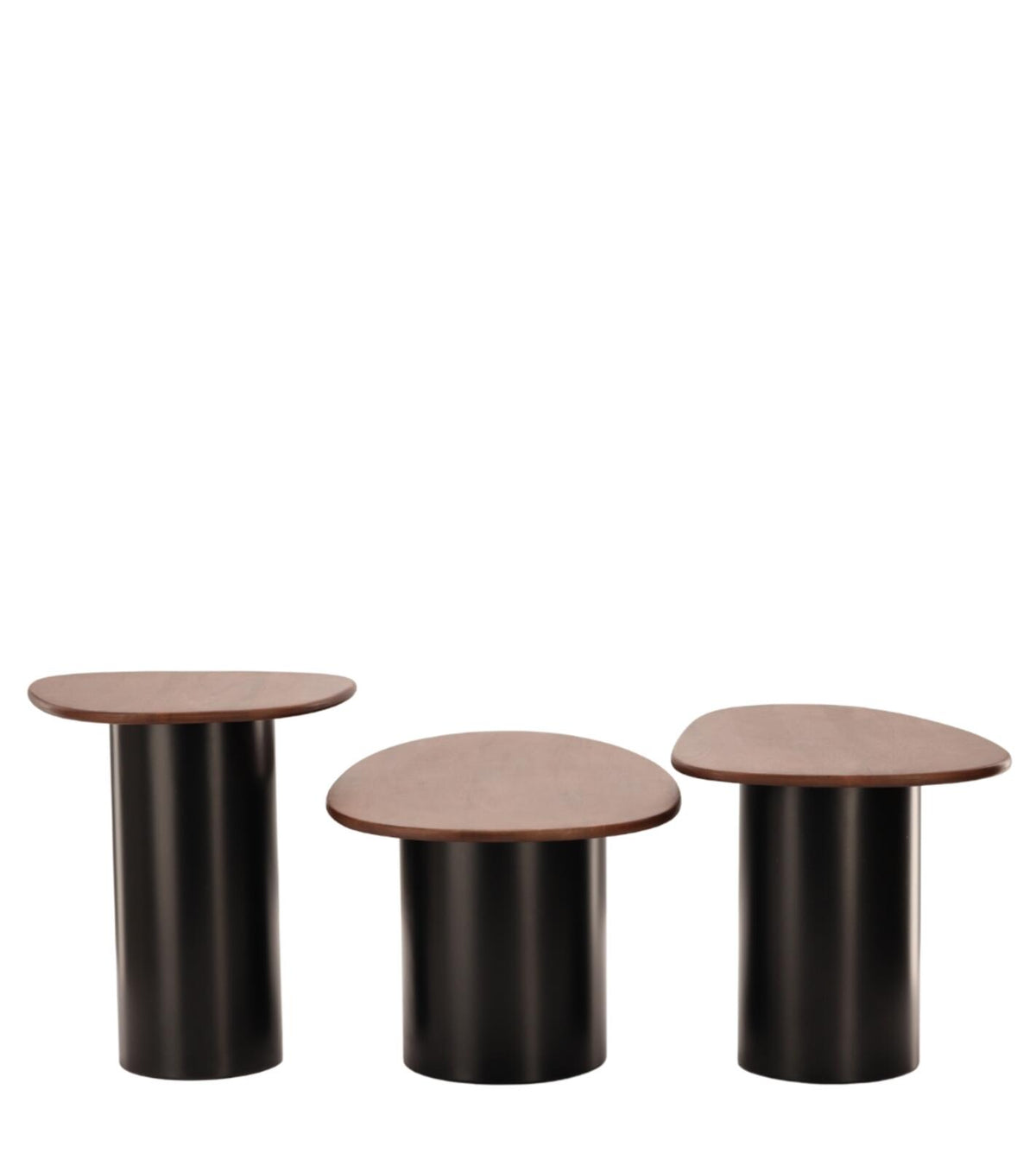 Set di tavolini Vega legno set da 3 73x57xH44cm