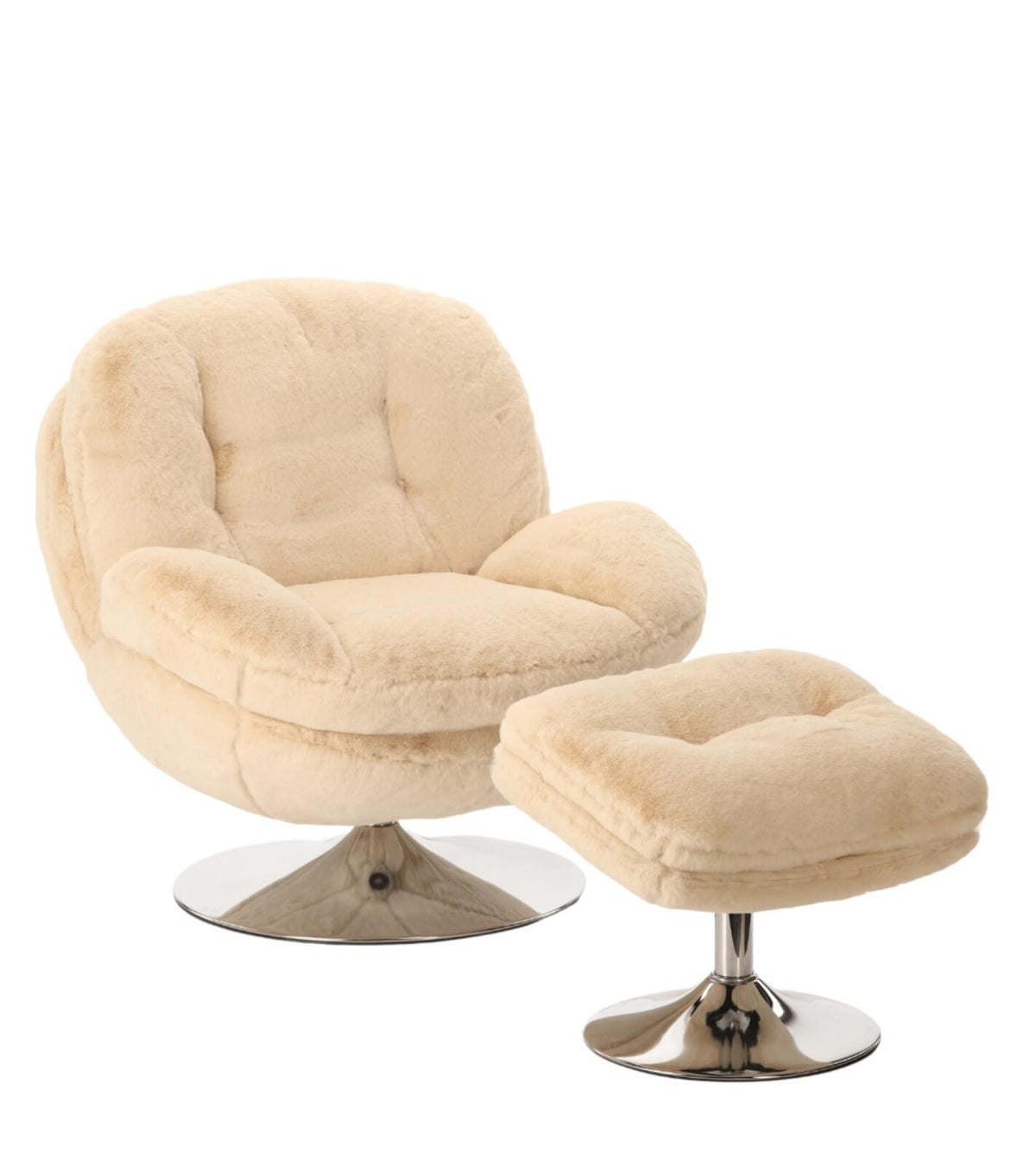 Poltrona Memento finta pelliccia Bianco 81x86xH83cm