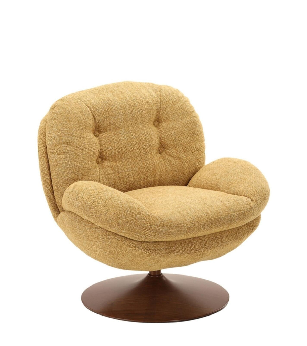 Poltrona Memento RETRO gamba noce 81x86xH83cm - Senape