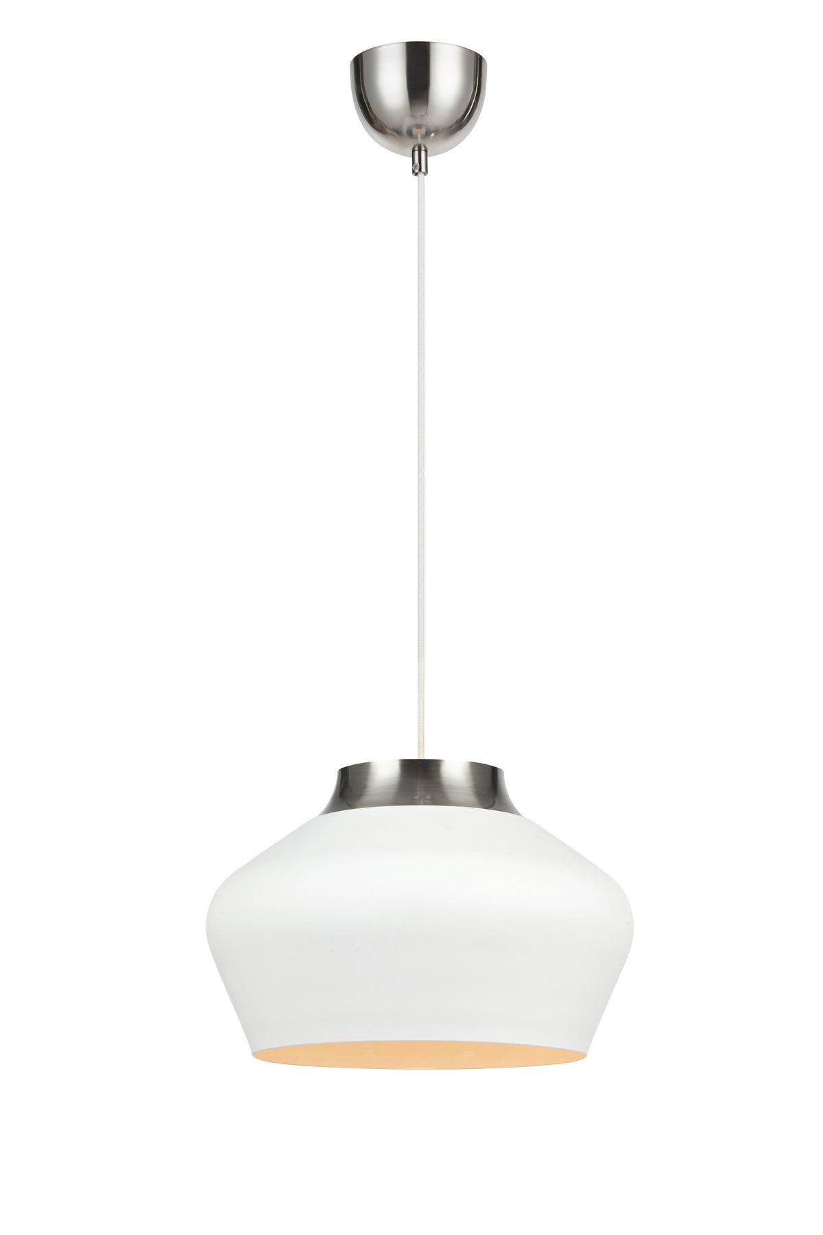 Lampadario KOM 31 cm Bianco/Acciaio