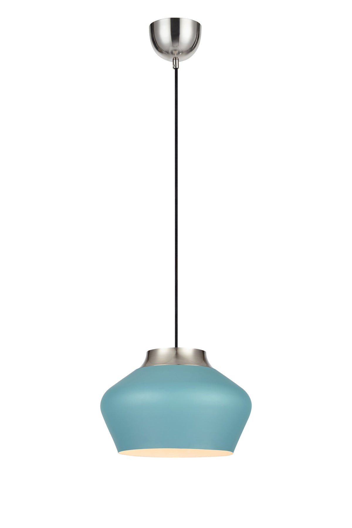 Lampadario KOM 31 cm Petrolio/Acciaio