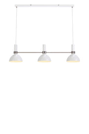 LARRY Lampadario 3L Bianco/Acciaio