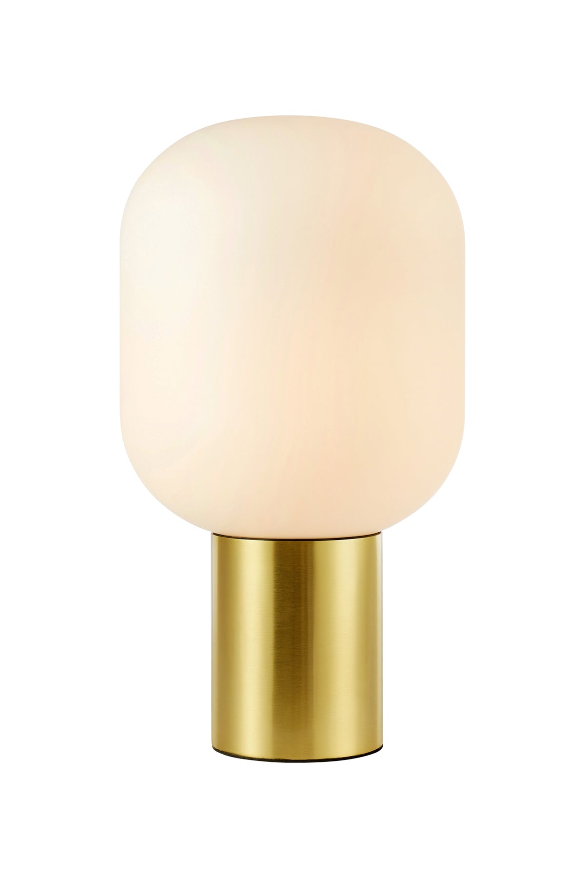 Lampada da tavolo BROOKLYN 1 L 44 cm Ottone spazzolato/Bianco