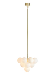 MERLOT Lampadario 13L Ottone/Bianco