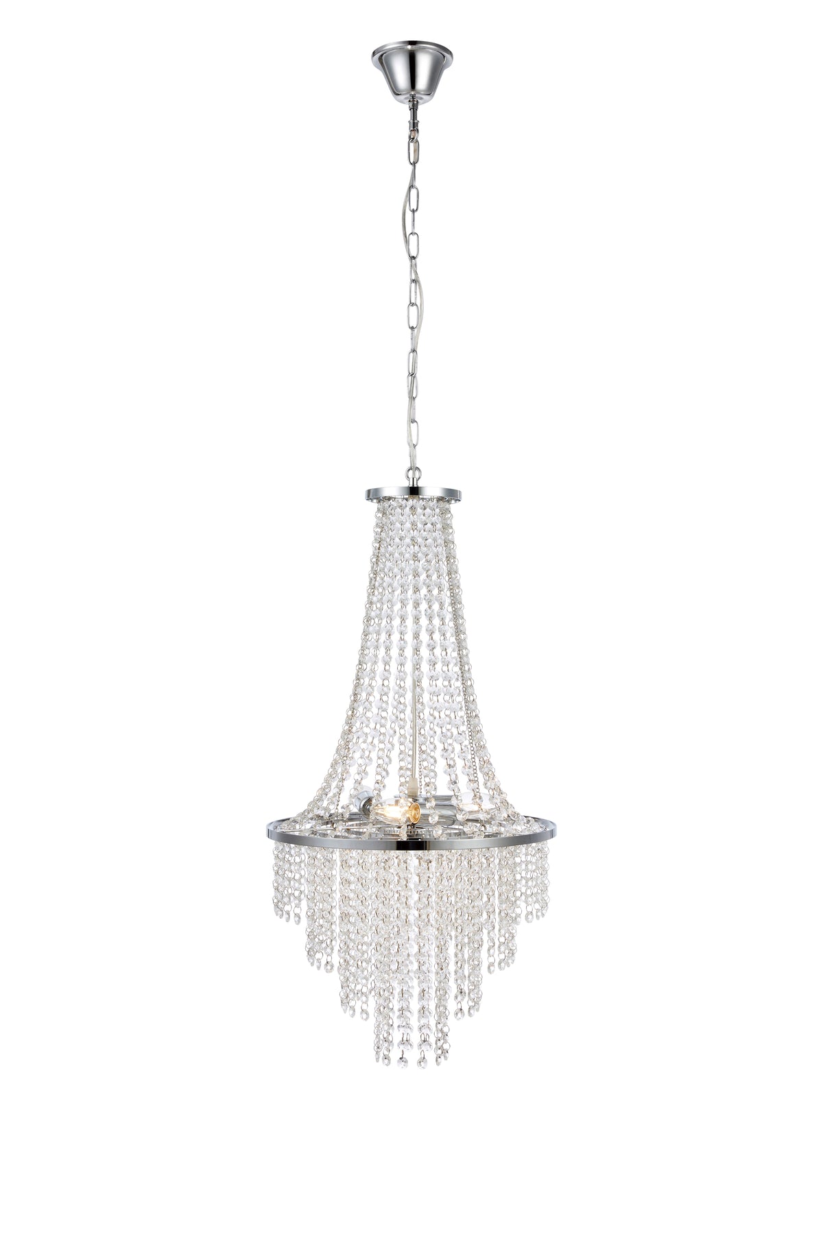ALLINGTON Lampadario 3L Cromo/Trasparente