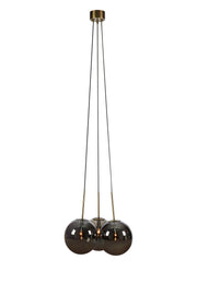 DIONE Lampadario Rotondo 3L Fumo/Antico