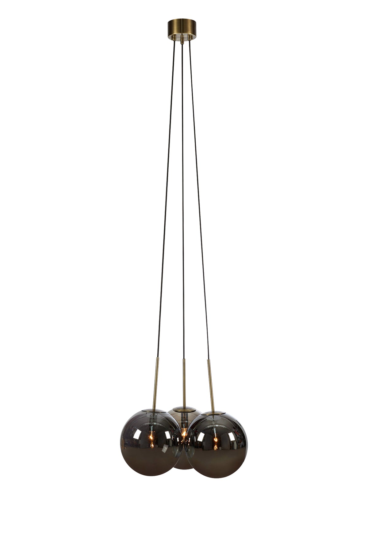 DIONE Lampadario Rotondo 3L Fumo/Antico
