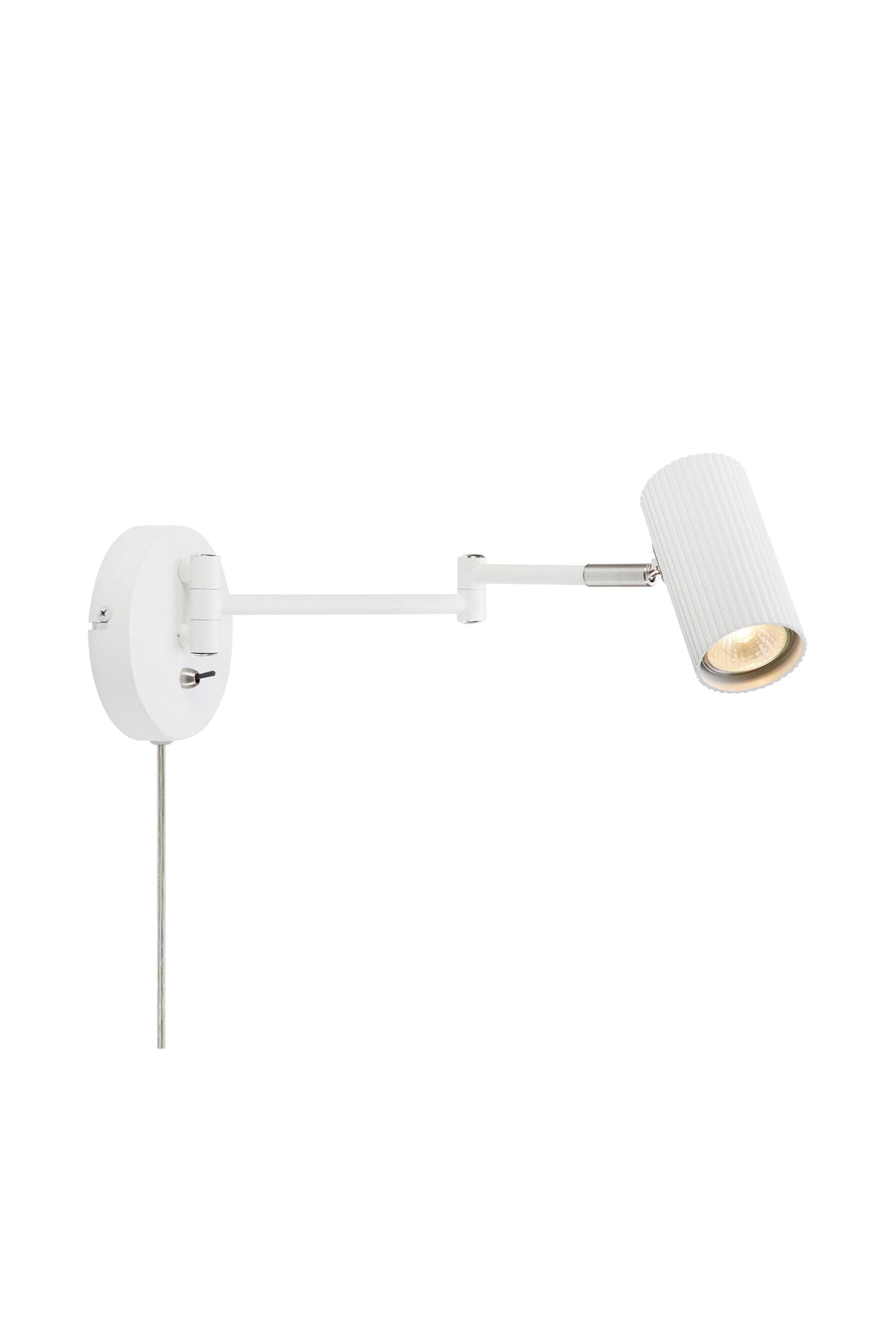 COSTILLA Braccio flessibile da parete 1L Bianco/Nichel satinato