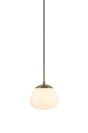 Lampada a sospensione RISE 1L bianca/antica piccola