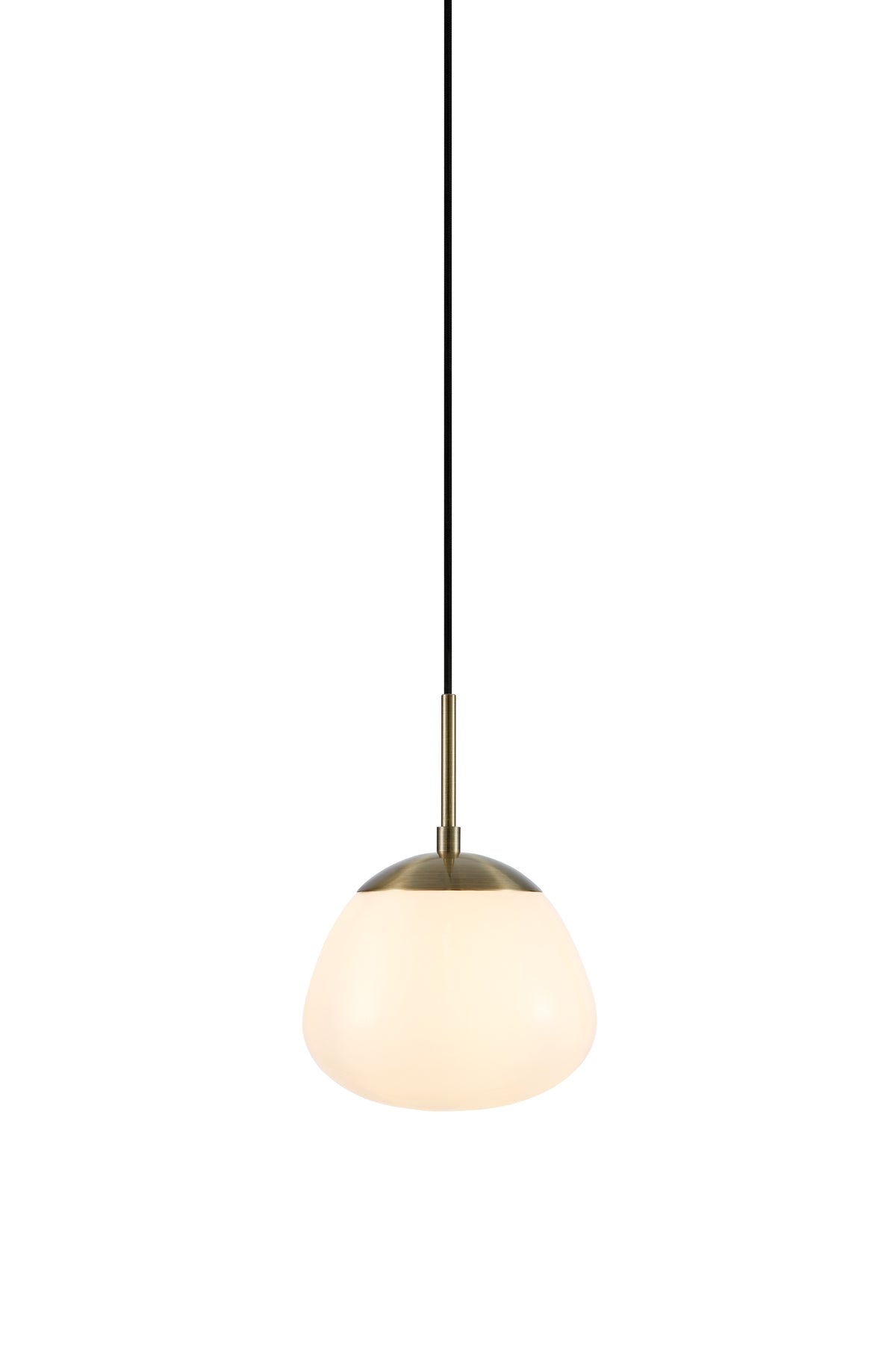 Lampada a sospensione RISE 1L bianca/antica piccola