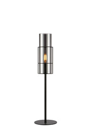 TORCIA Lampada da tavolo 1L 50cm Nero/Fumo