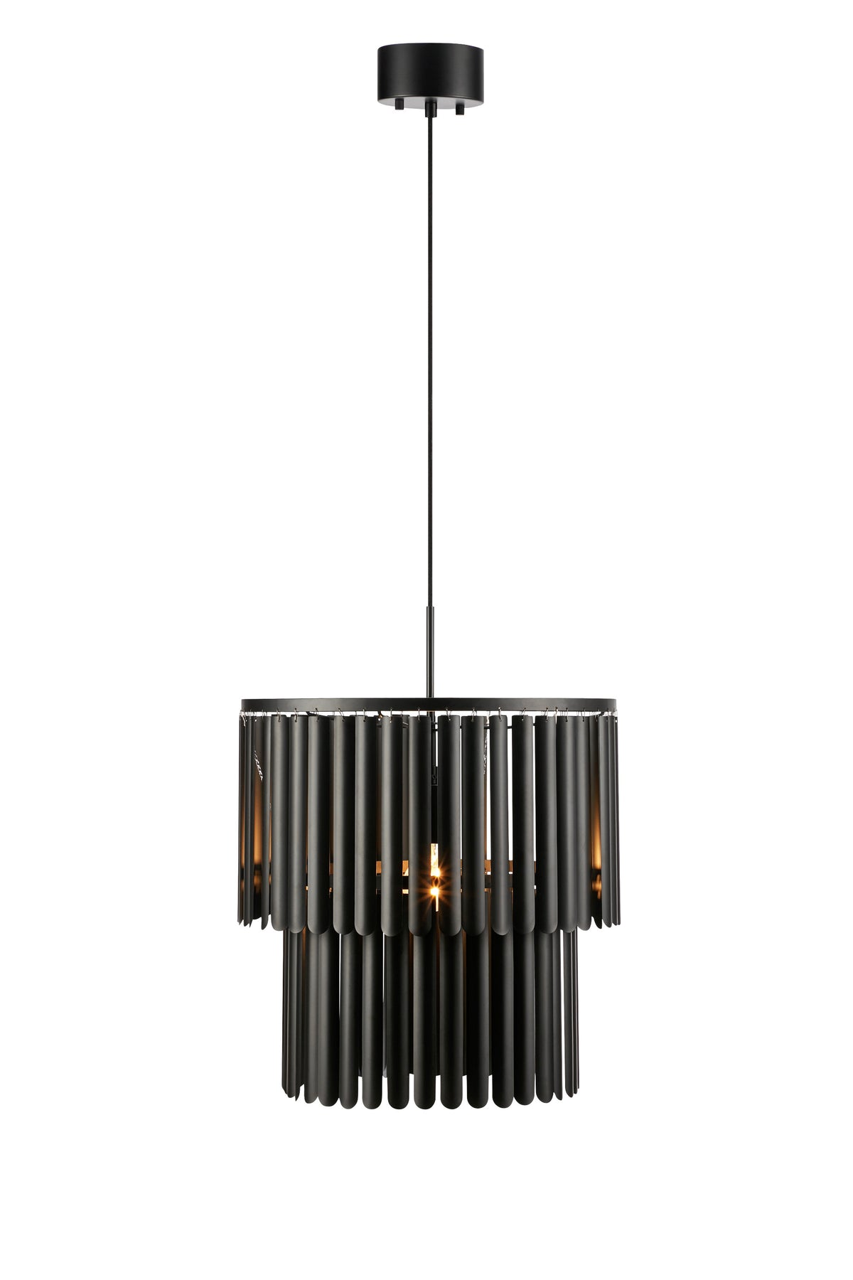 Lampada a sospensione VIENTO 1L Nero opaco