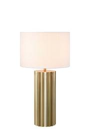 Lampada da tavolo HASHIRA 1L Ottone antico/Bianco sporco