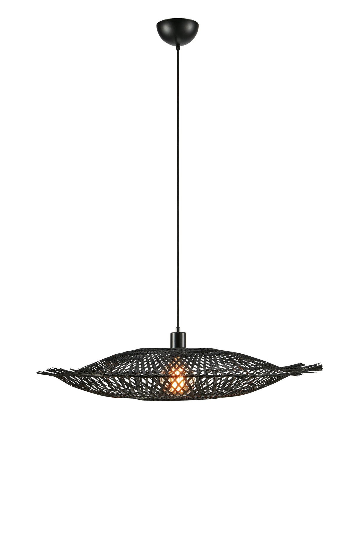Lampada a sospensione KUMO 1L 75 cm Nero opaco