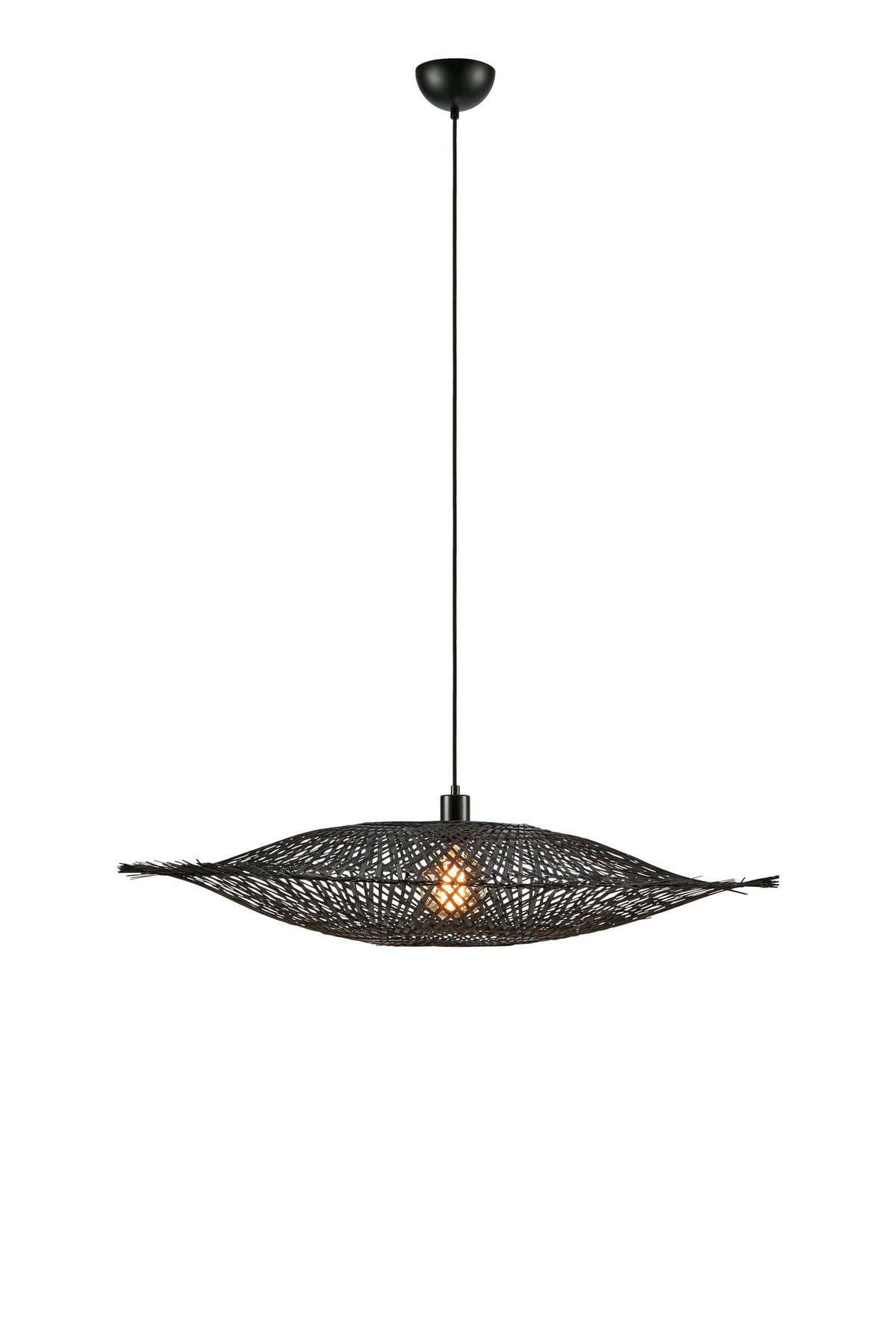 Lampada a sospensione KUMO 1L 92 cm Nero opaco