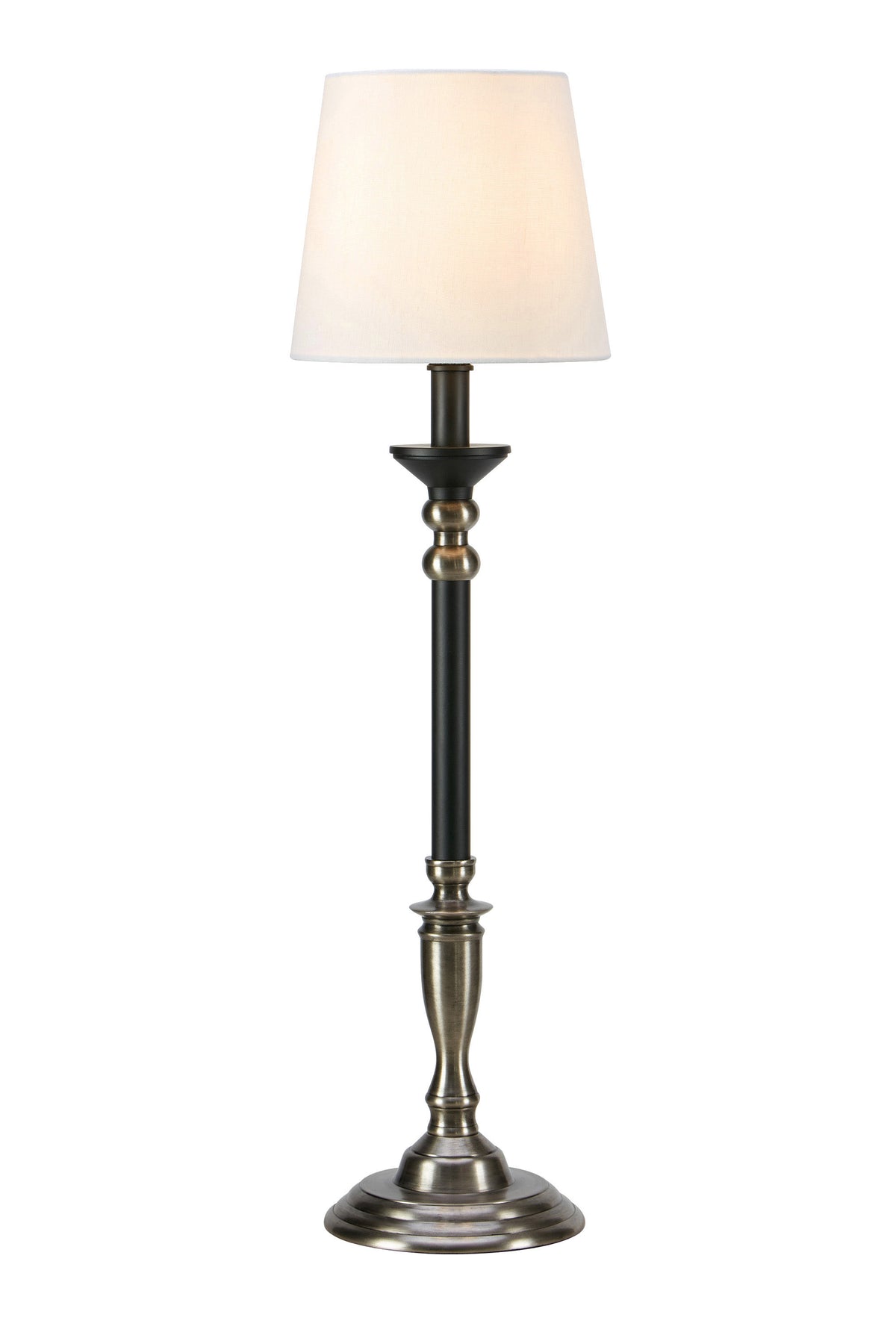 GENT Lampada da tavolo 1L Acciaio/Nero/Bianco sporco