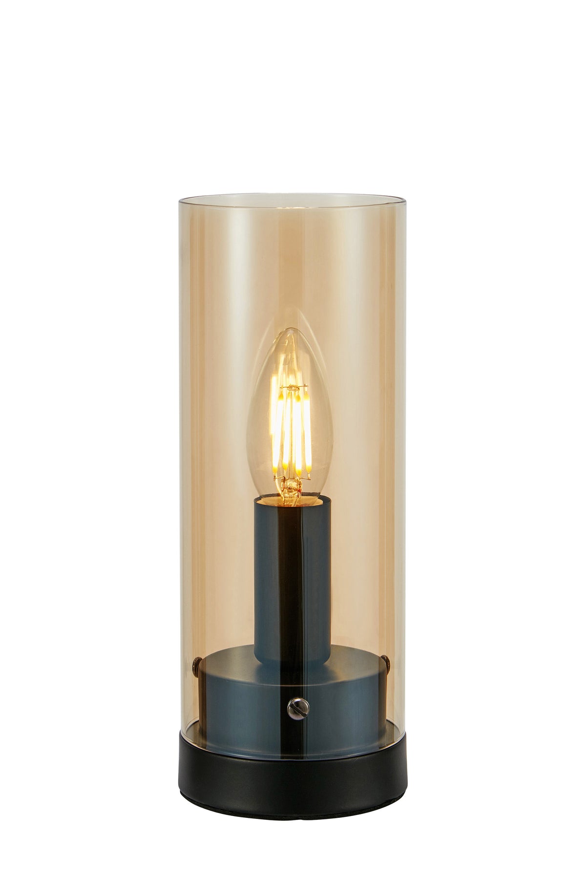 Lampada da tavolo POST 1L 9 cm Nero/Placcato Ambra