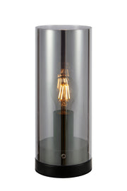 Lampada da tavolo POST 1L 12cm Nero/Placcato Fumo