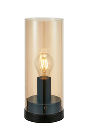 Lampada da tavolo POST 1 L 12 cm Nero/Placcato Ambra