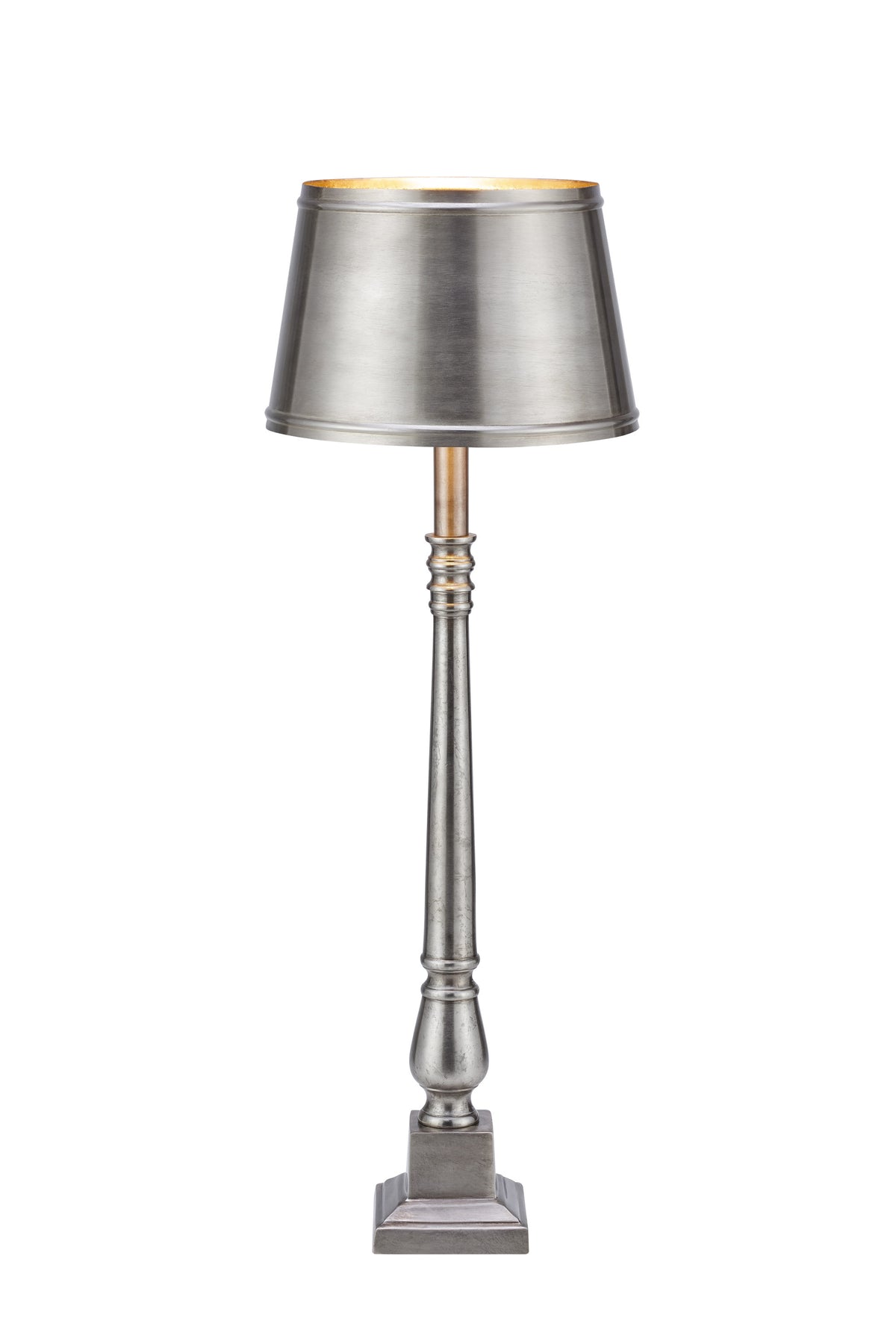 METALLO Lampada da tavolo 1L Argento Antico