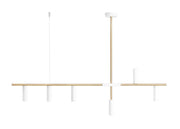 Lampada a sospensione Trevo 6 Bianco e Ottone Aldex