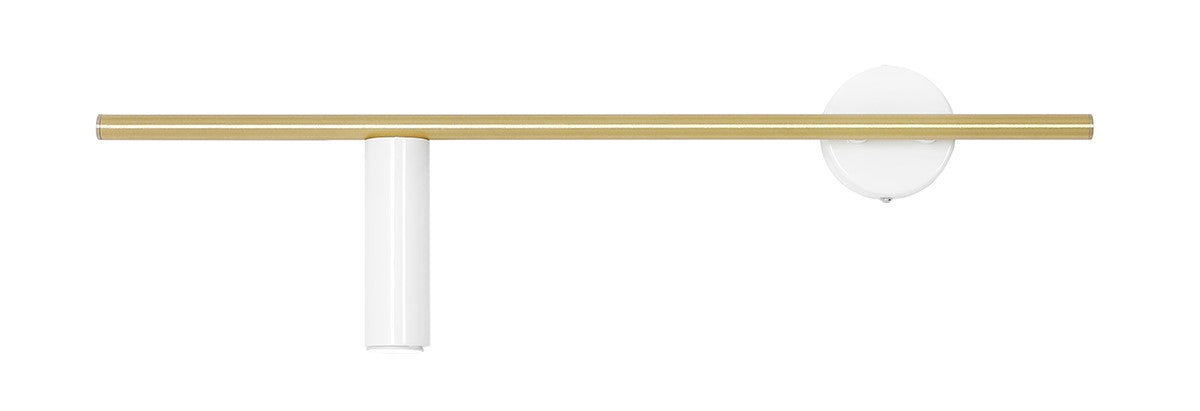 Applique Trevo (left) Bianco e Ottone Aldex