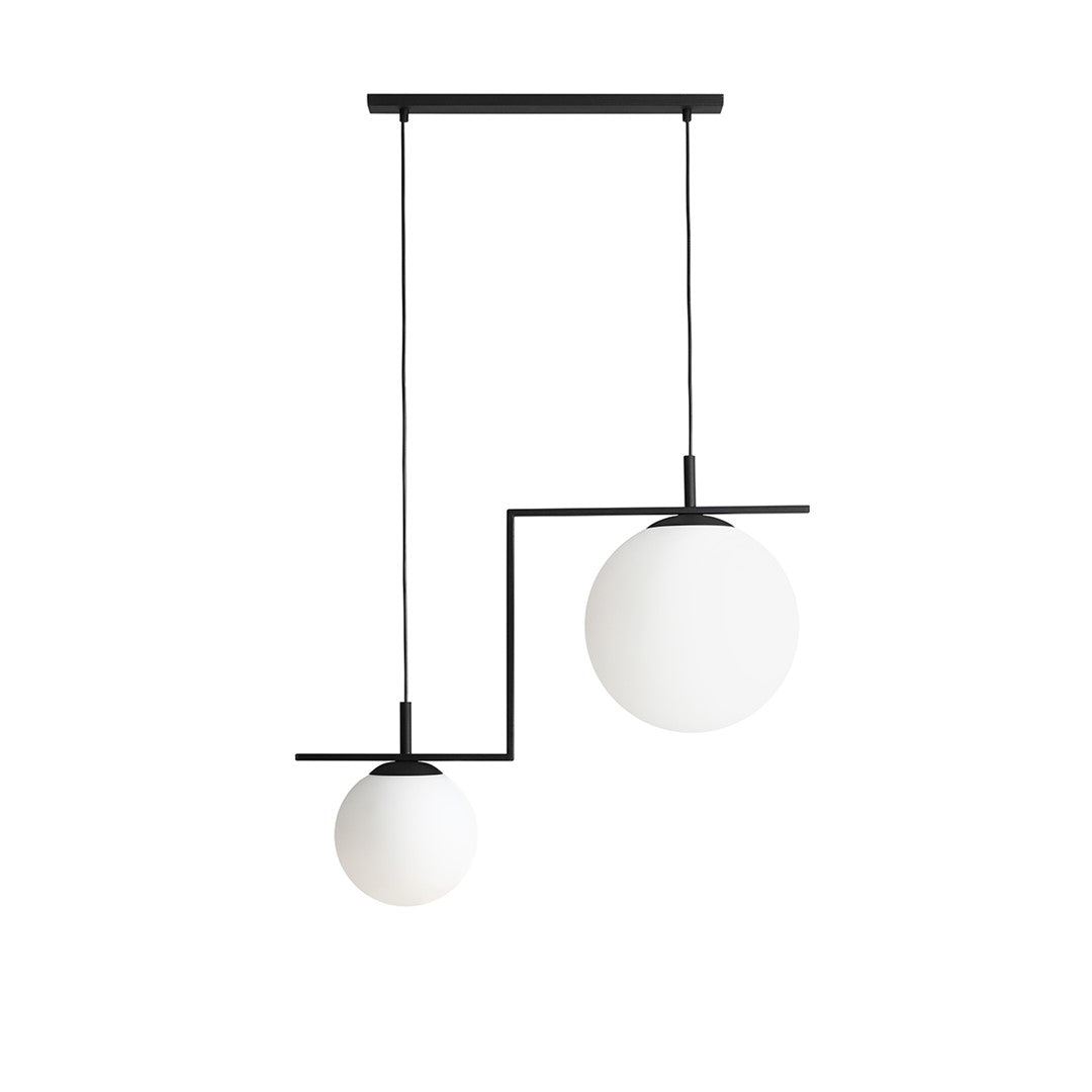 Lampada a sospensione Zac 2 Matte Nero Aldex