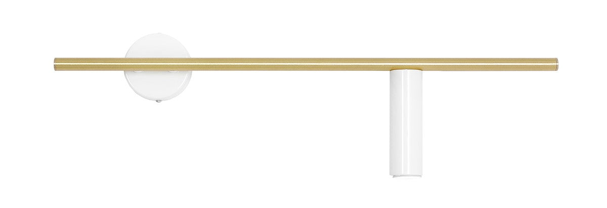 Applique Trevo (right) Bianco e Ottone Aldex
