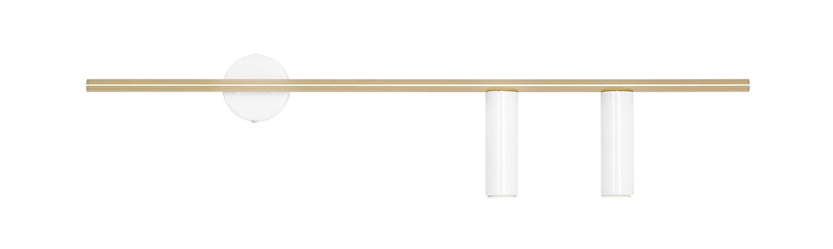 Applique Trevo 2 (right) Bianco e Ottone Aldex