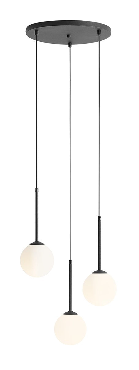 Lampada a sospensione Bosso 3 Ring Nero Aldex