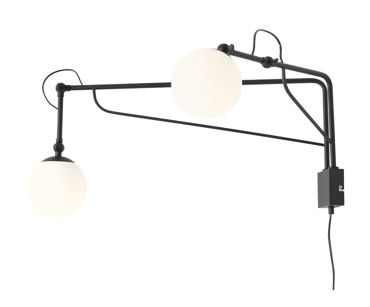 Applique Soho Glass 2 Nero Aldex