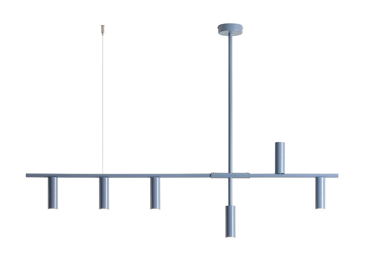 Lampada a sospensione Trevo 6 Blu polvere Aldex