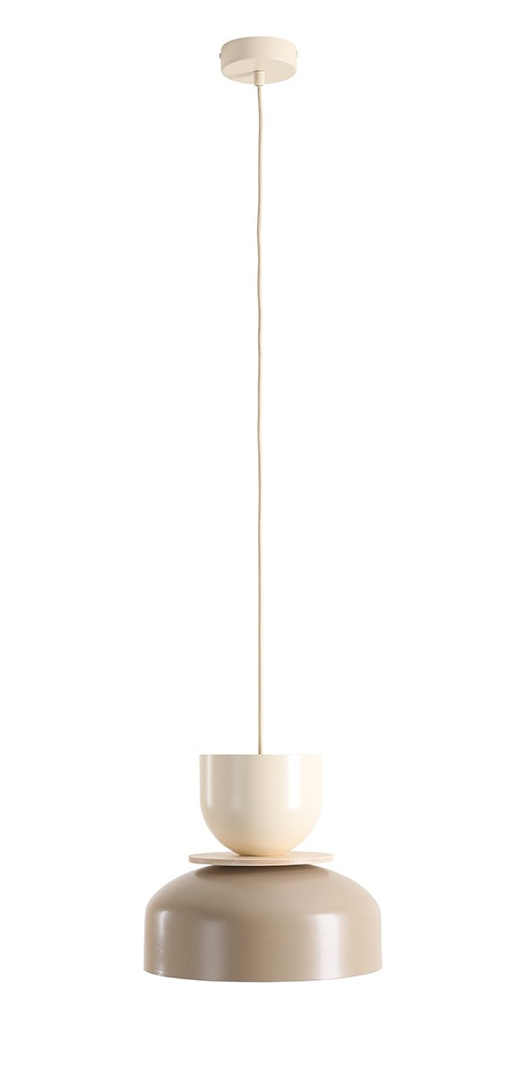 Lampada a sospensione Uto chiaro (30 15 Wood) Beige e Crema Aldex