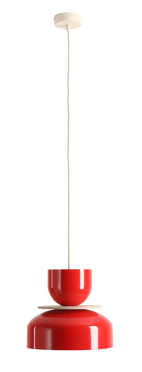 Lampada a sospensione Uto chiaro (30 15 Wood) Rosso peperoncino Aldex