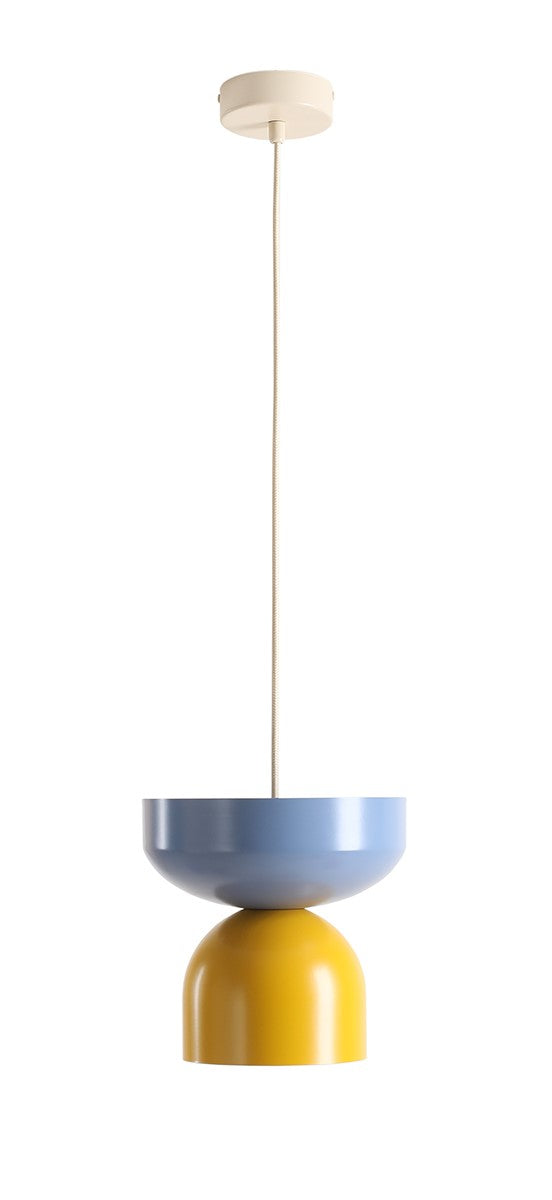 Lampada a sospensione Api chiaro (30 15) Blu polvere e Senape Aldex