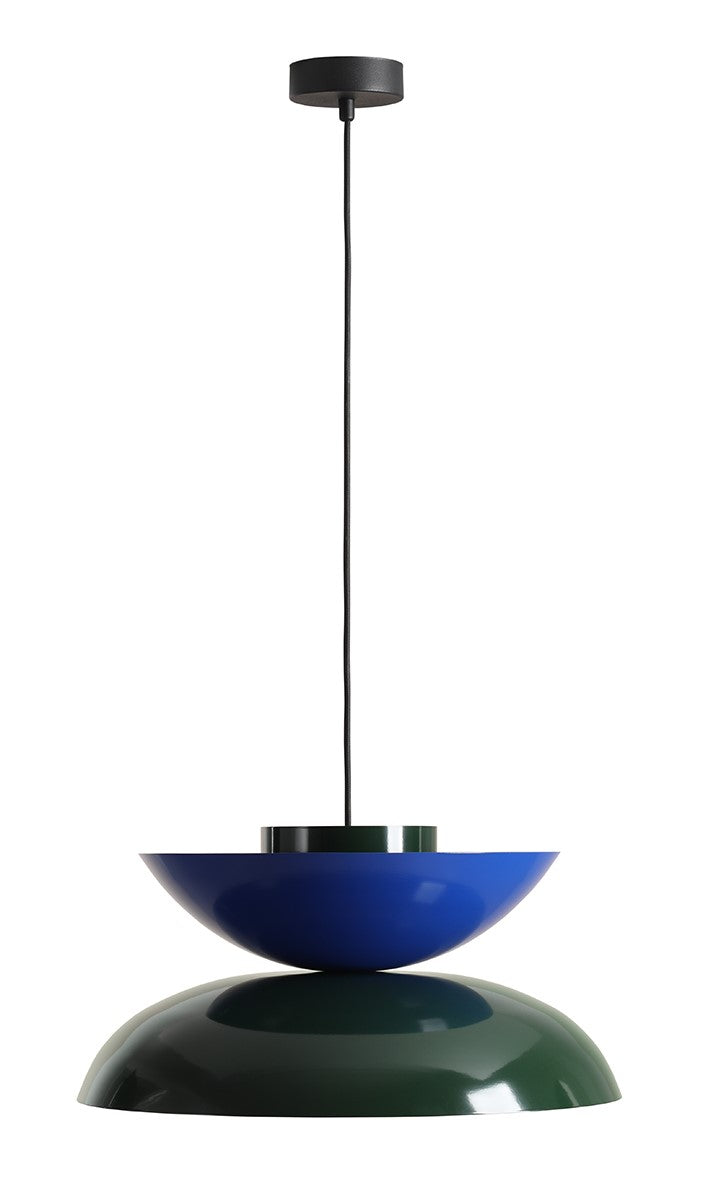 Lampada a sospensione Millo scuro Deep Deep (47+ 37+ 15) Verde e Cobalto Aldex