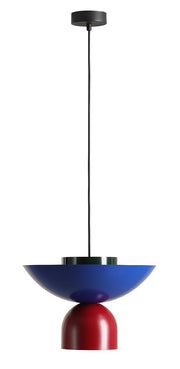 Lampada a sospensione Ilia scuro Deep (37+ 15+ 15) Bordeaux e Cobalto e Verde Aldex