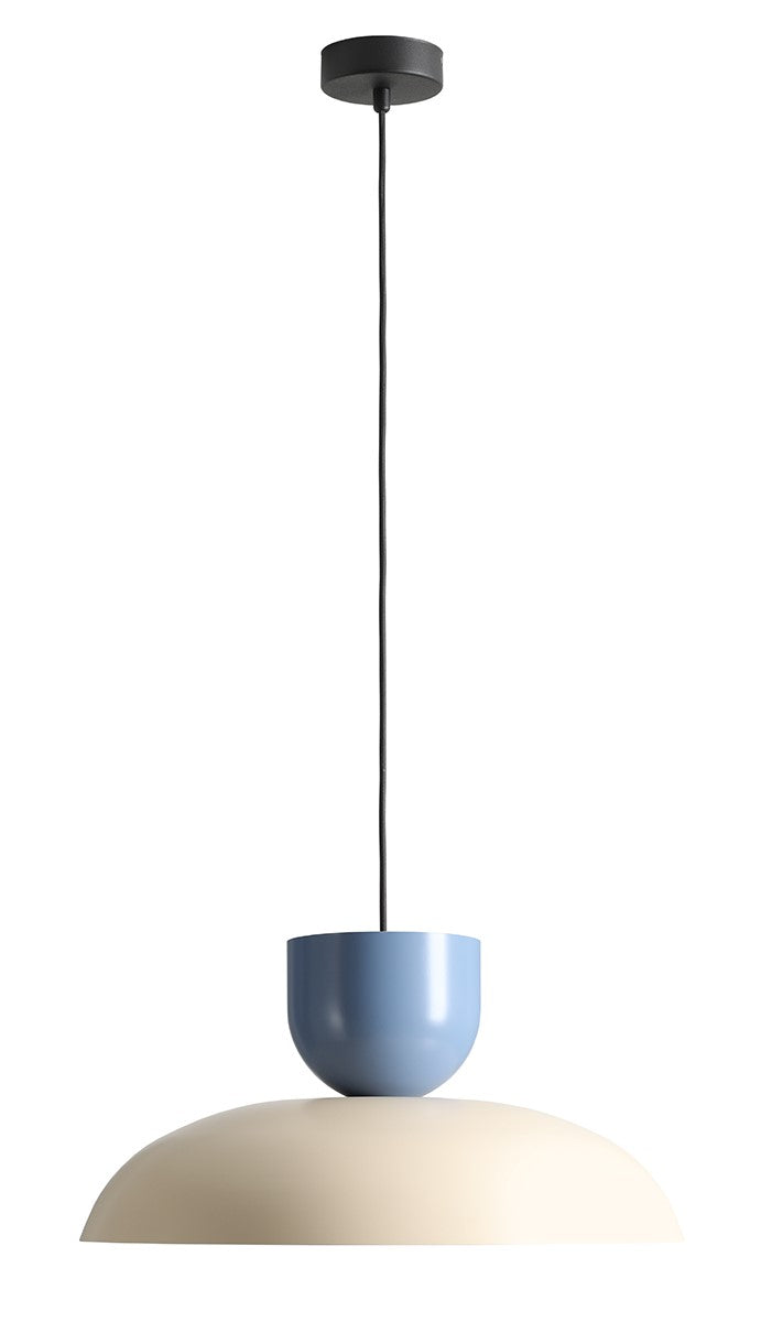 Lampada a sospensione Ella scuro (47 15) Blu polvere e Crema Aldex