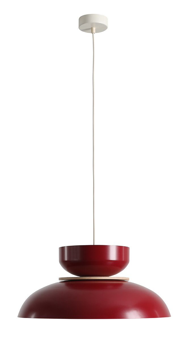 Lampada a sospensione Aldo chiaro (47+ 23+ Wood) Bordeaux Aldex