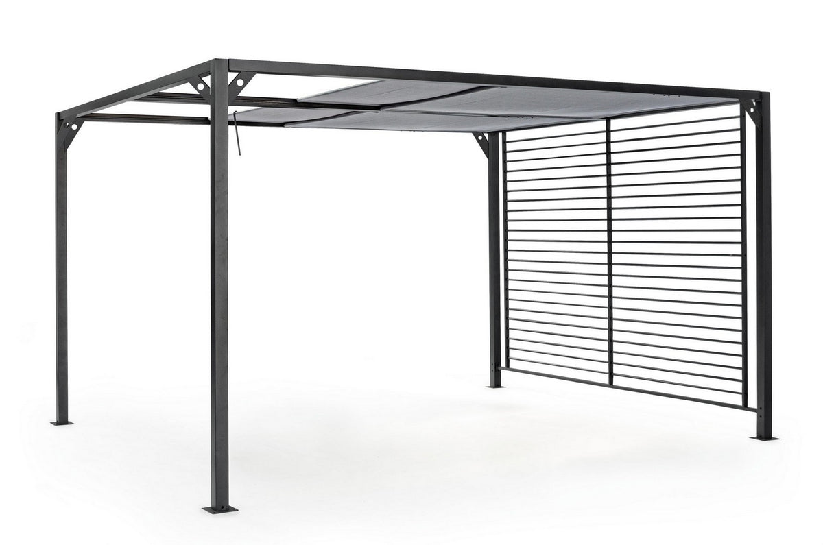 Gazebo NOAH 3X3.6m Antracite LH32 con tettuccio apribile
