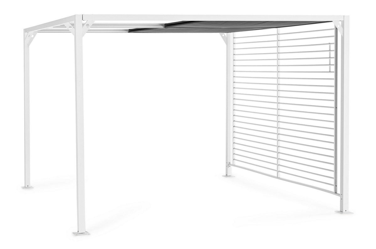 Gazebo NOAH 3X3.6m Bianco LH32 con tettuccio apribile