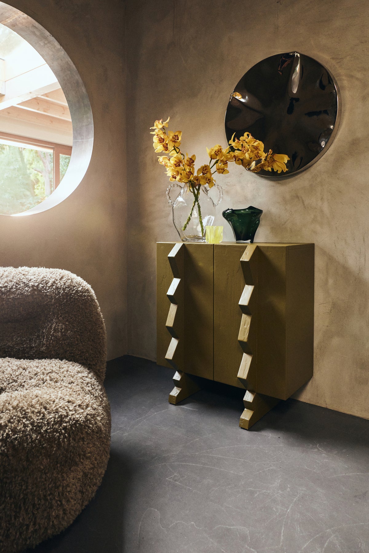 Cassettiera Forma, verde oliva