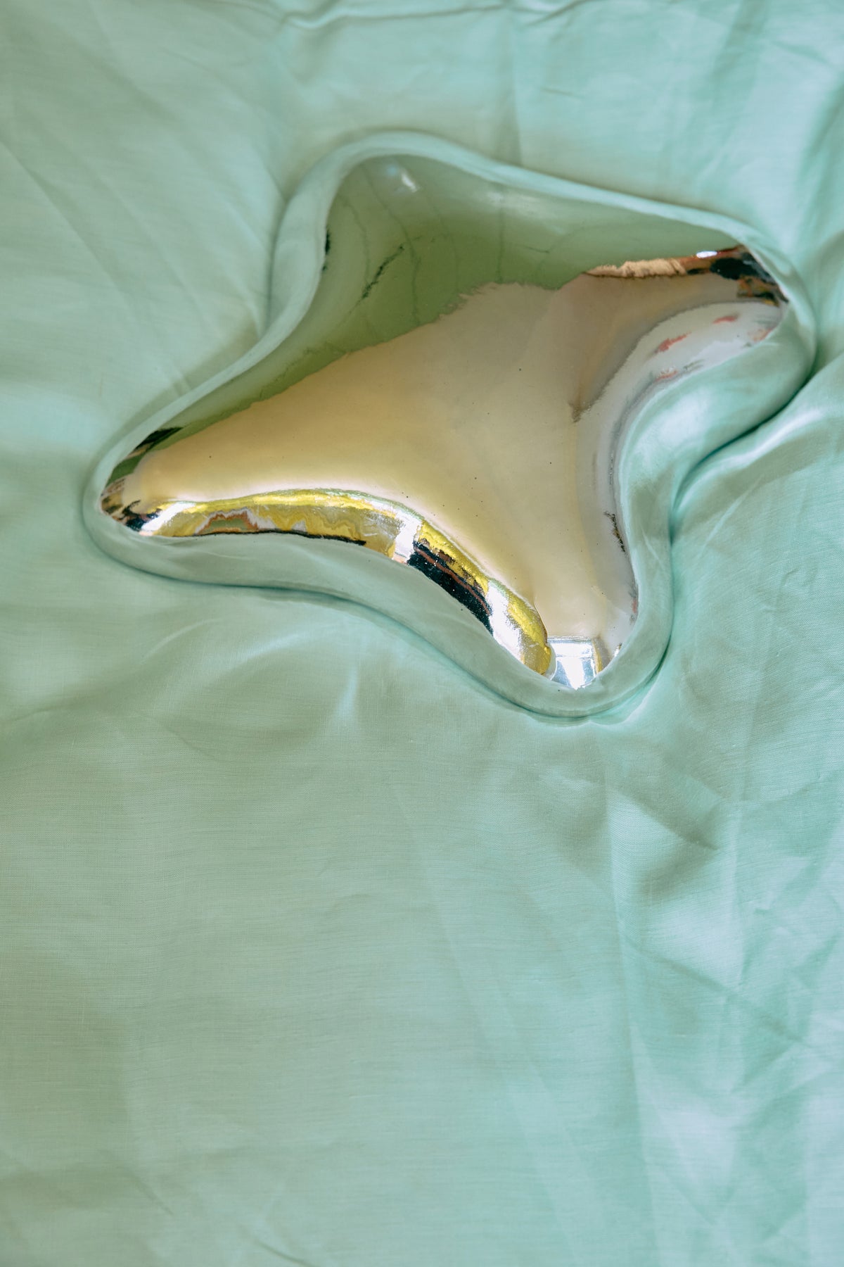 Scultura da parete Orb, cromata