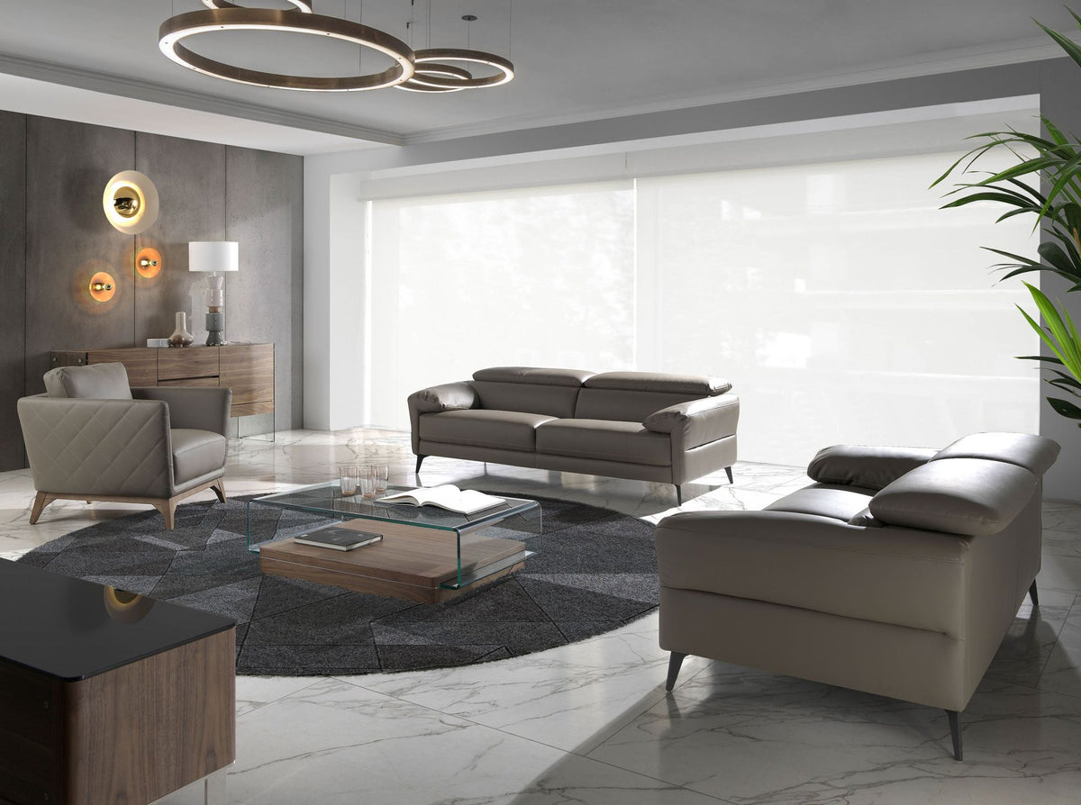 Credenza noce e vetro temperato