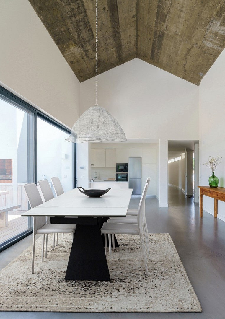 Tavolo allungabile in ceramica su vetro temperato 160-240x90 cm