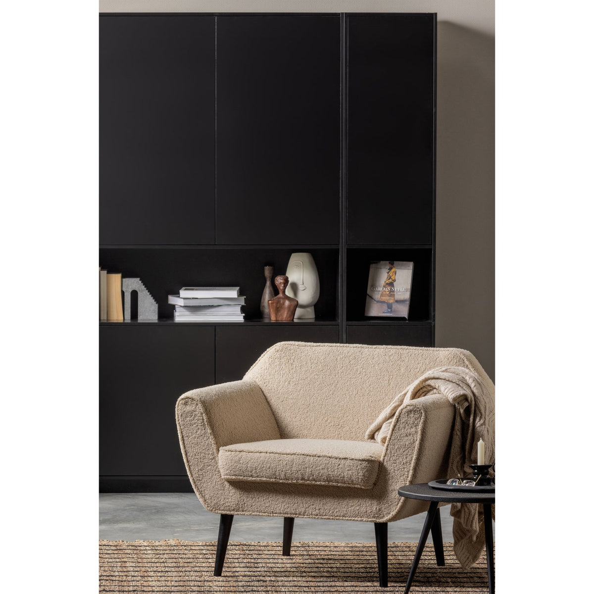Finca buffet / armadio portaoggetti 40cm pino nero profondo