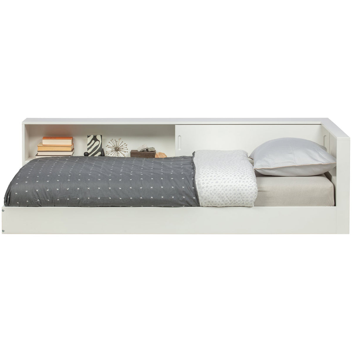 Letto angolare connect bianco